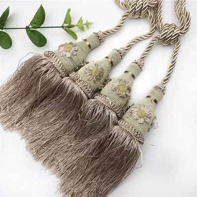 Trailer rope/net/strap: tie ball tie rope tie - one-5-pairs-flower-ball-beige