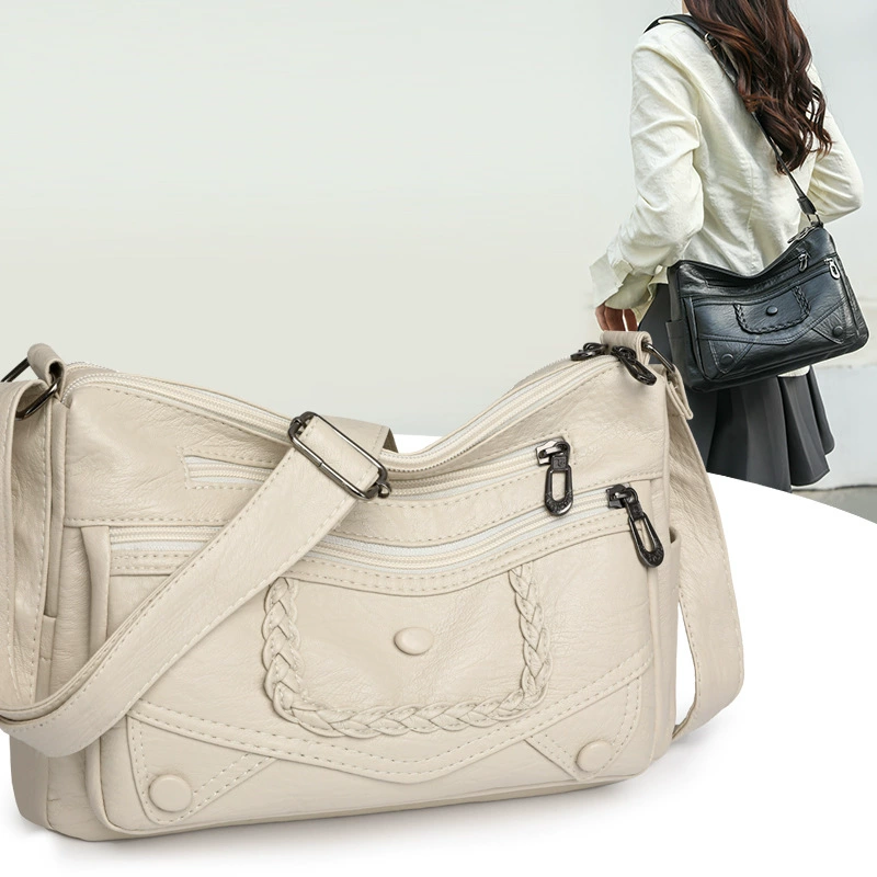 Retro trend woven universal one-shoulder bag