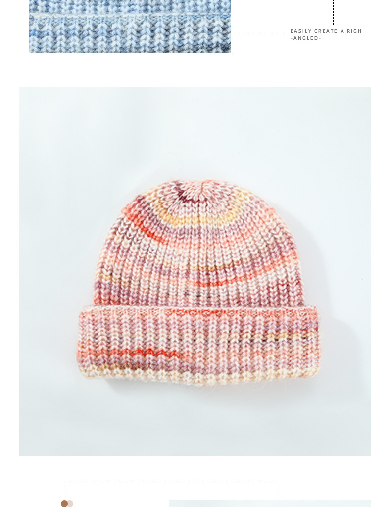 Woll gestrickt fir Fraeninselen Villfälteg waarm Hierscht a Wanter Villfaarweg Kleng Leit Gradient Geflapt Woll Kal_voghion.com