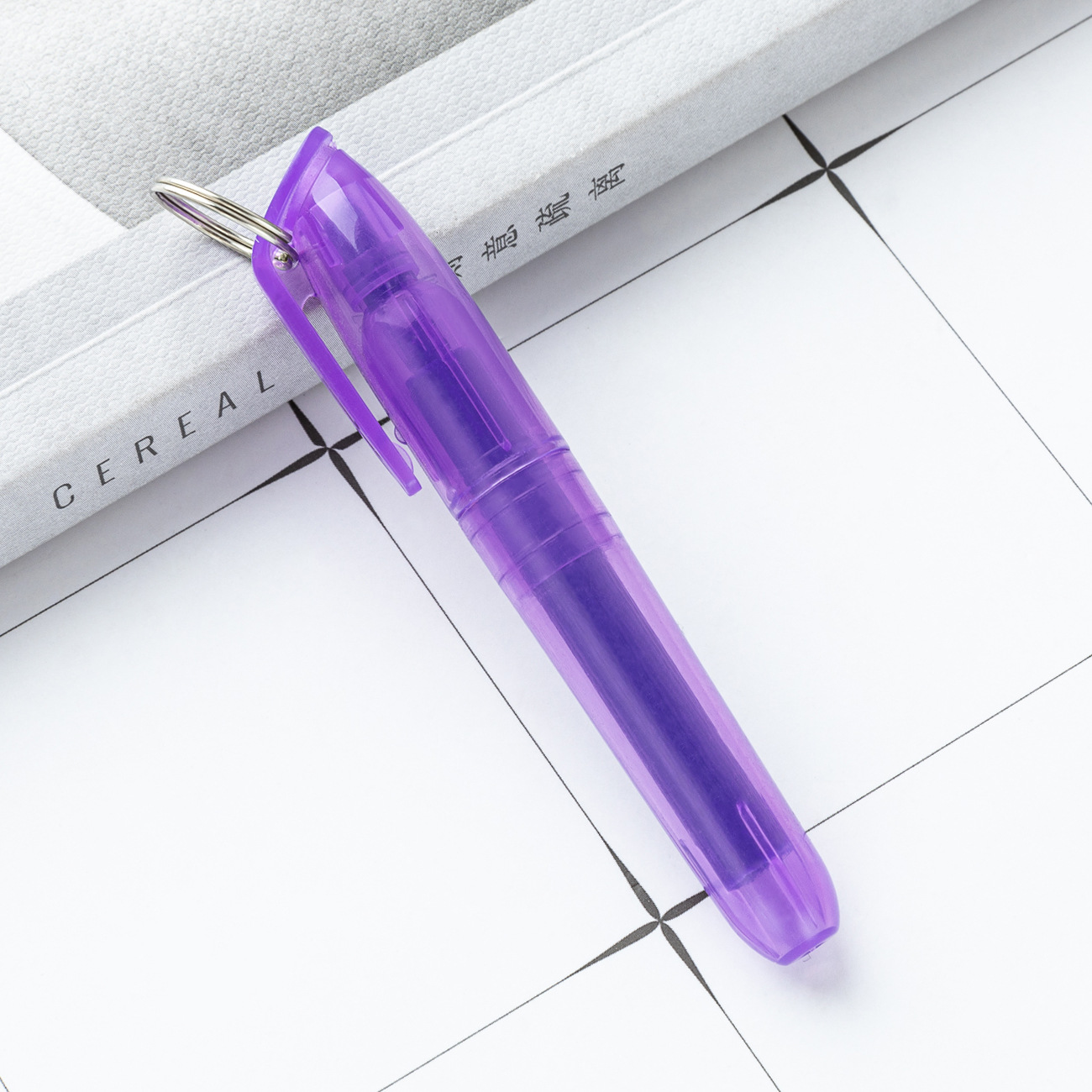 Plastico con colgante alumno color un solo cabezal de resaltador marcador de línea clave de graffiti marcador de cuenta