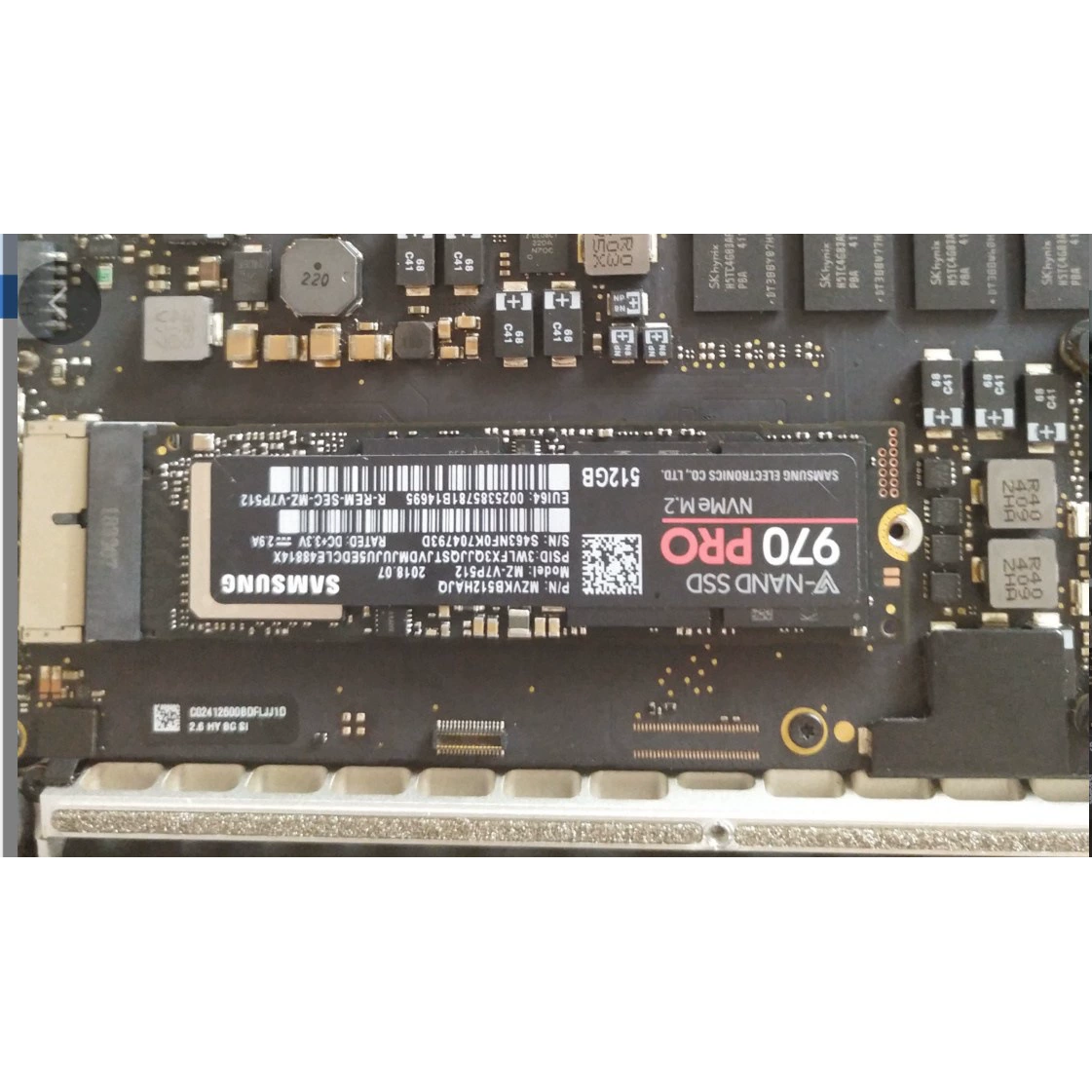 Переходная плата NVMe PCIe M.2 для SSD установки в модели MacBook Air 2013/2014 (A1465 A1466)