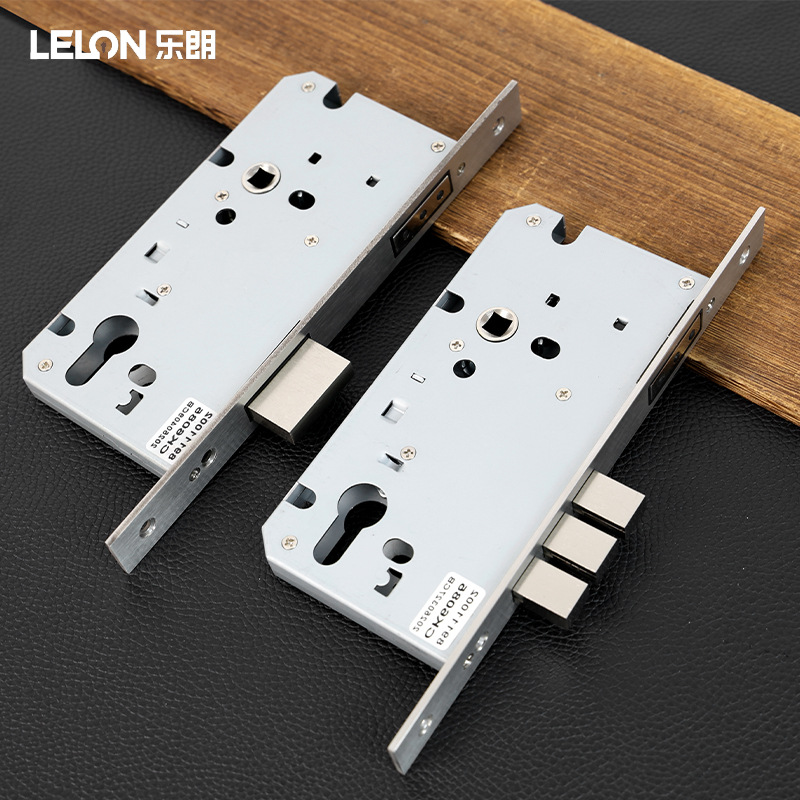 Cuerpo de cerradura magnética transfronteriza 6085 para habitación, núcleo de puerta de madera, cuerpo de cerradura silenciosa, lengüeta cuadrada sólida, cuerpo de cerradura de succión magnética