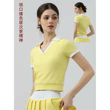 26新款休闲POLO领网球服高尔夫羽毛球跑步短袖健身衣瑜伽服运动服
