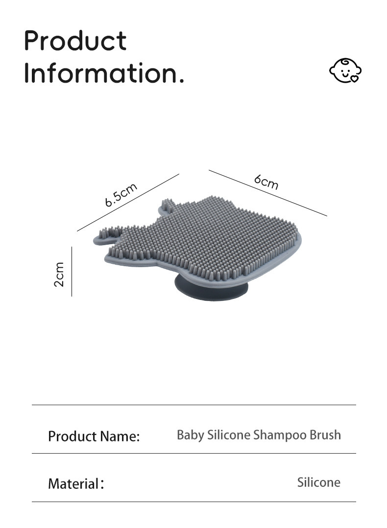 Grenzüberschreitender Bestseller Baby-Silikon-Kopfwaschmassagebürste Kinderkopfschuppen-Reinigungsbürste Haarwasch-Reinigungssaugnapf-Gesichtsreinigungsbürste