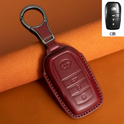 Car key bag: Dragon Highlander Rav4 Rongfang - type-c-burgundy-metal-buckle