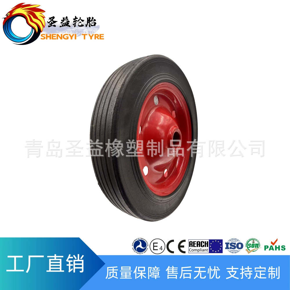 [Прямые поставки от производителя] 13inch Резиновая сплошная шина 13x3 Резиновая порошковая тележка для колесная тележка для инструментов Противопрокольное сверхмощное колесо