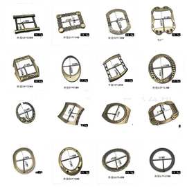 现货青古铜拉丝装饰腰带扣头道具服装腰带调节扣cos花型钎子扣