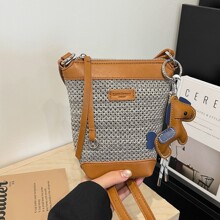 跨境2026新款小众设计洋气水桶包女高颜值轻便时尚百搭单肩斜挎包