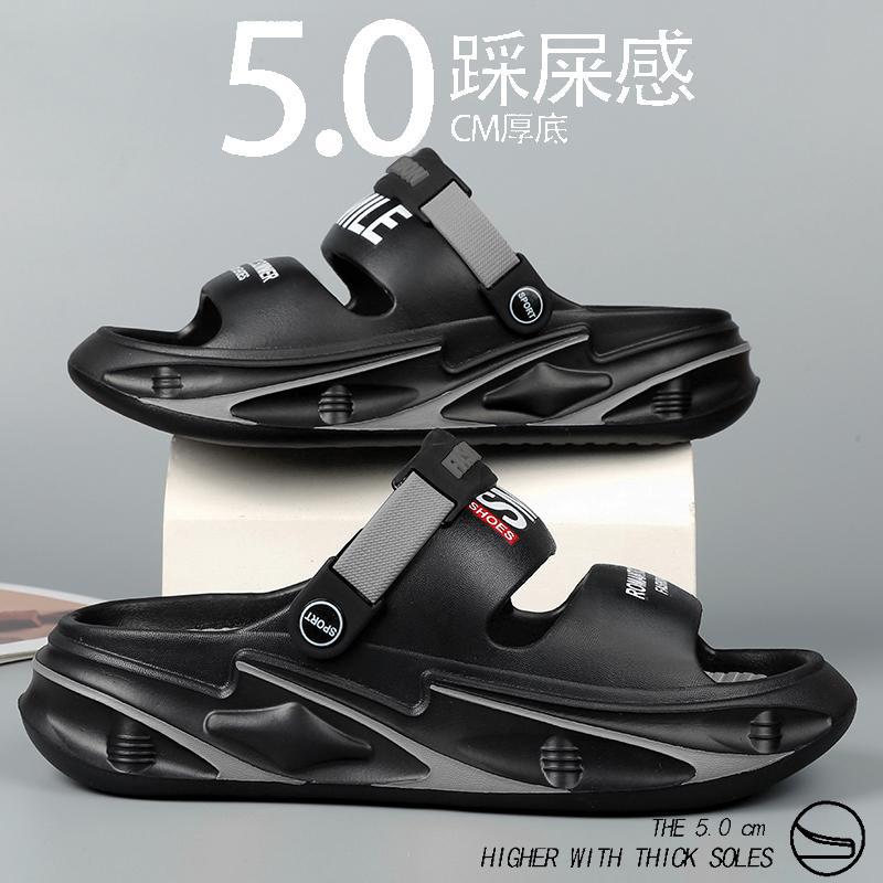 Verano nuevo estilo pareja ropa exterior deporte antideslizante chanclas suela gruesa pisando mierda casual hombres y mujeres zapatillas sandalias de playa