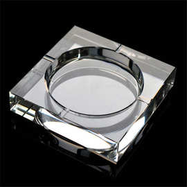 浦江水晶玻璃烟灰缸定制烟酒厂方形烟缸免费刻字logo圆形八角订做