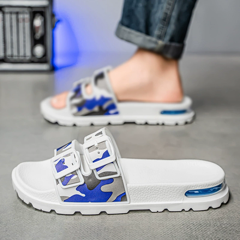 Мужские летние уличные регулируемые высококачественные камуфляжные тапочки в стиле Birkenstock с воздушной подушкой.