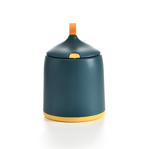 Desktop small trash can, mini car bedside storage bucket with lid, paper basket, cosmetic cotton pop-up cover, Nordic Japanese style colorful