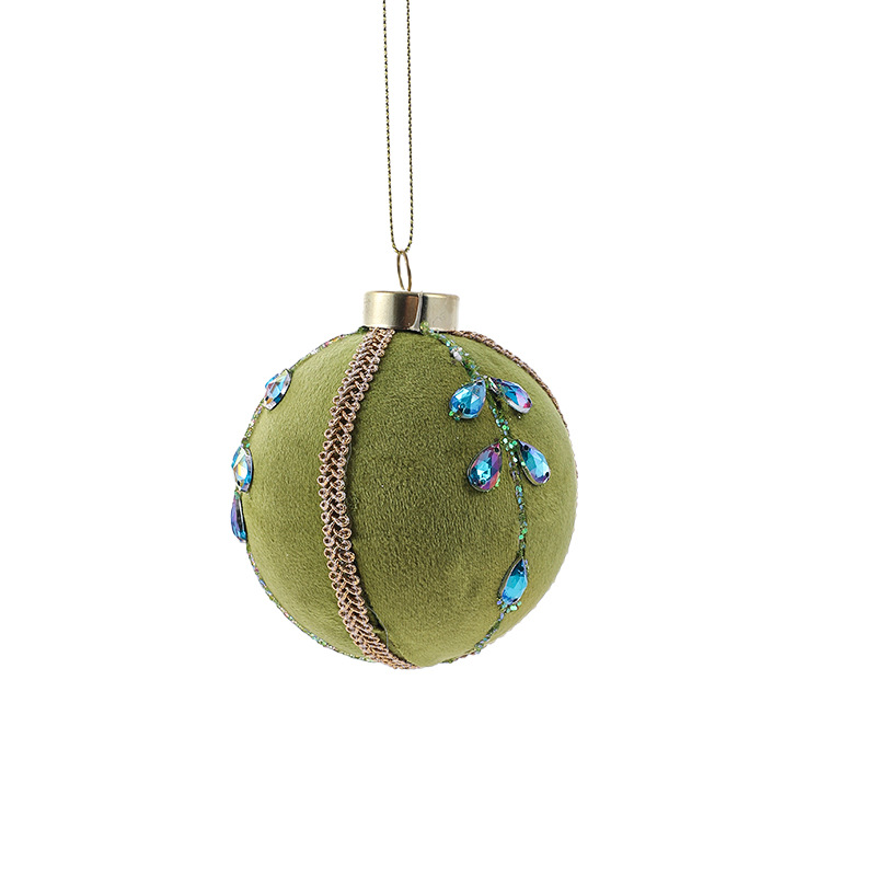 Nuevos productos transfronterizos de 8CM bolas de Navidad polvo adhesivo bolas de espuma de hongos colgante de espuma de bolas de Navidad decoración de árbol de Navidad