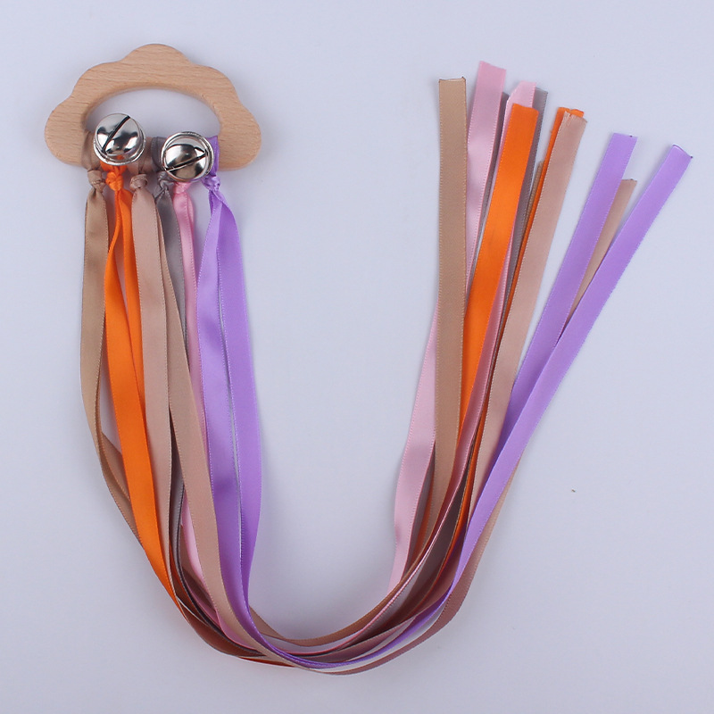 Nuevos suministros para bebés nube Beech teether bebé creativo Beech molar teether cinta sonajero juguete