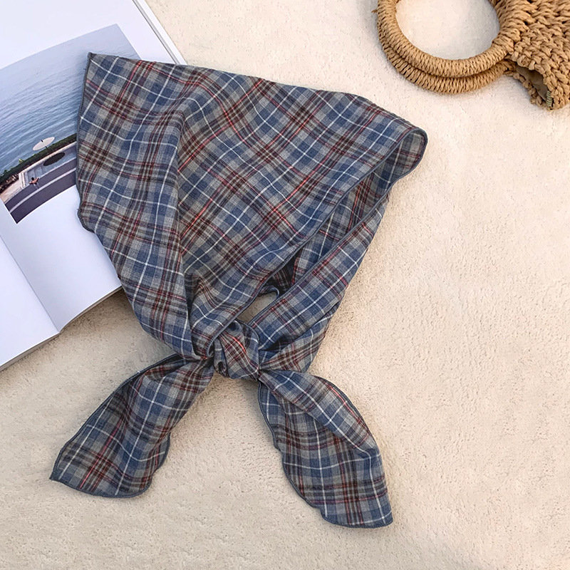 Pañuelo de seda de alta calidad, pañuelo a cuadros de arte japonés, banda para el cabello, bufanda de todo fósforo, bufanda decorativa, bufanda triangular, cortina de pedos de cintura