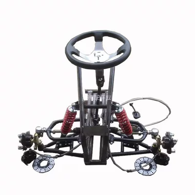 Modified four-wheel go-kart front axle accessories, electric vehicle and ATV steering wheel, brakes, shock absorbers, suspension system