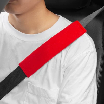 C11C10B10C16T03C01S01 Seat Belt: Seat belt shoulder pad - unlabeled-red-pair