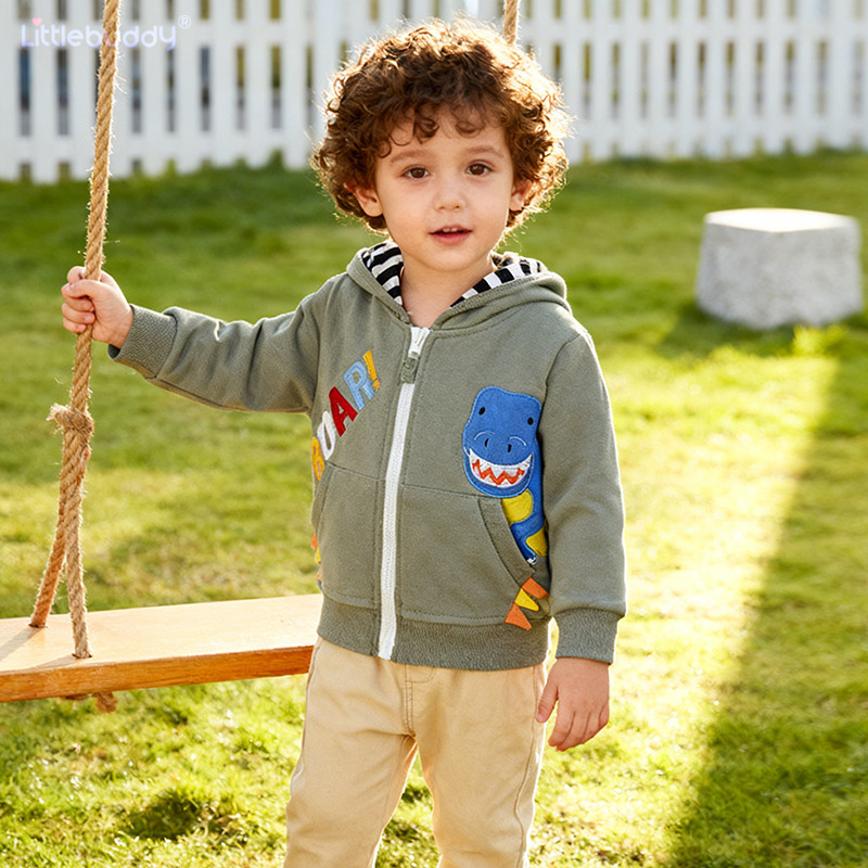 Cross-Border Handsome Boy Sweatshirt Jacket Autumn and Winter New European and American Suit Hooded Zipper Shirt Handsome Little Boy Top