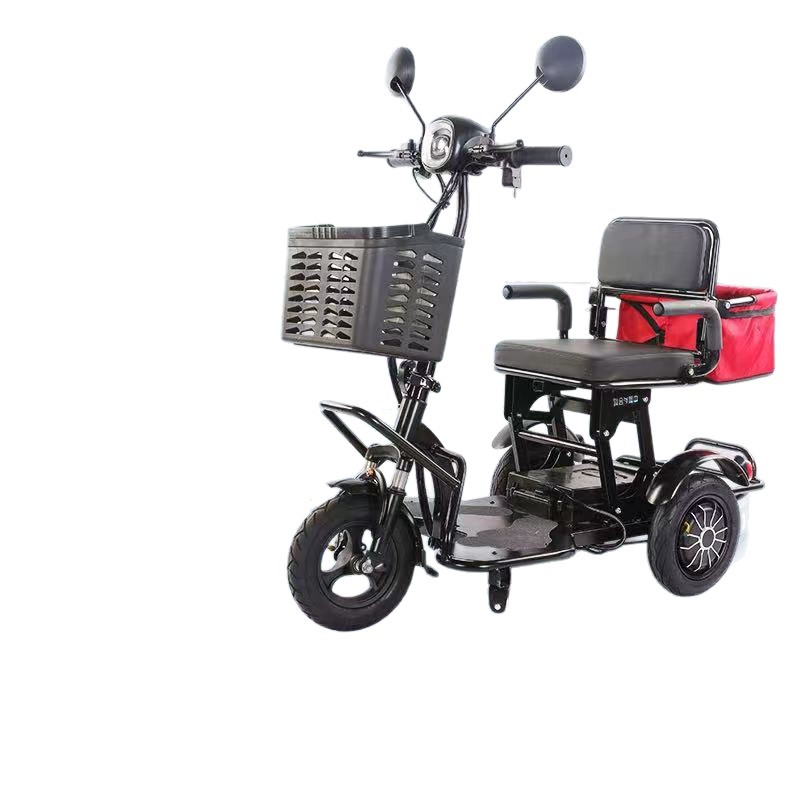Triciclo eléctrico de paloma volante para recoger niños, mujeres, ancianos, automóvil plegable para padres e hijos, automóvil de batería, litio eléctrico anti-volqueo lateral