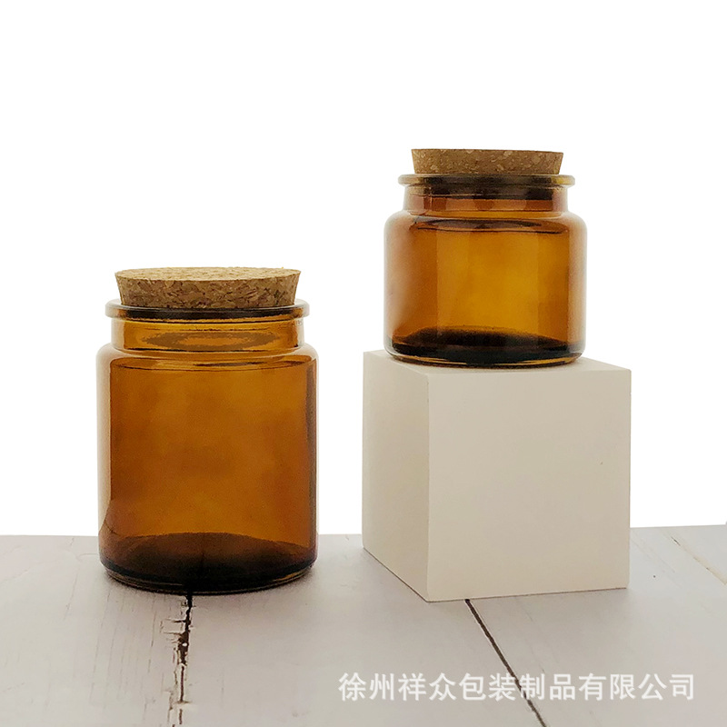 100ml de vidrio marrón gran vela taza de almacenamiento transparente romántico DIY vela hecha a mano fragancia fragancia
