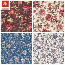 21支骑兵斜印花布 秋冬民族风大花布女装童装连衣裙 棉衣布料现货