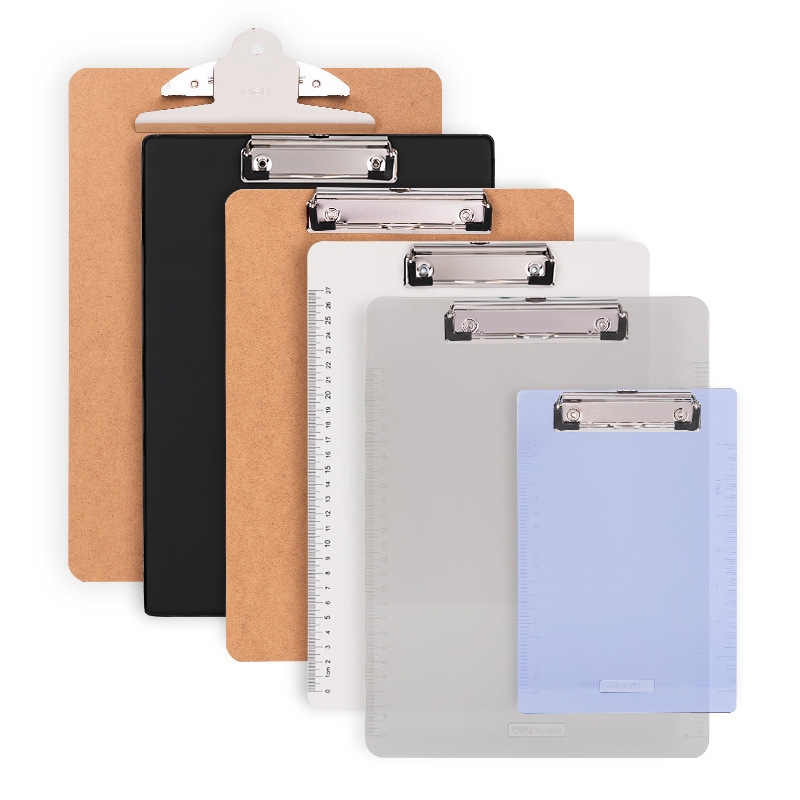 Deli File Splint A4 Menu Clip Board Clip Writing Board Splint Transparent Board Clip Student File Office Folder
