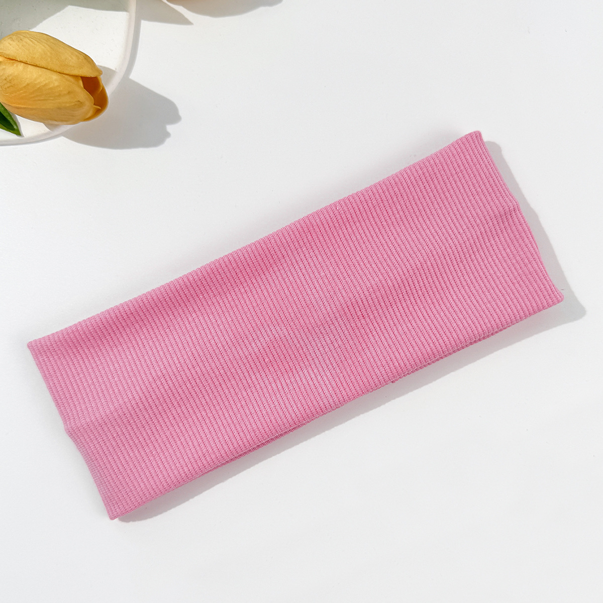 Nueva banda de pelo de punto de color sólido para hombres y mujeres yoga deportes sudor absorbente diadema internet celebridad mismo estilo hilo de algodón lavado de cara banda de pelo