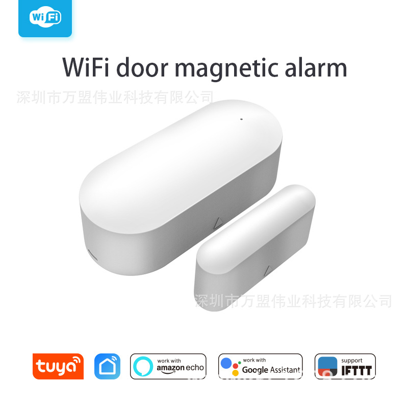Graffiti WiFi puerta y ventana sensor ZigBee puerta magnética inteligente hogar remoto hogar antirrobo puerta y ventana Informe anti-Demolición