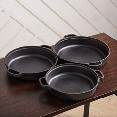 深い水のフライパンは鋳鉄のフライパンを厚くします。