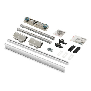 Invisible Ghost Door Pulley Set, Buffer and Anti-Collision Ghost Door Pulley Set, Easy to Install, No Track Design