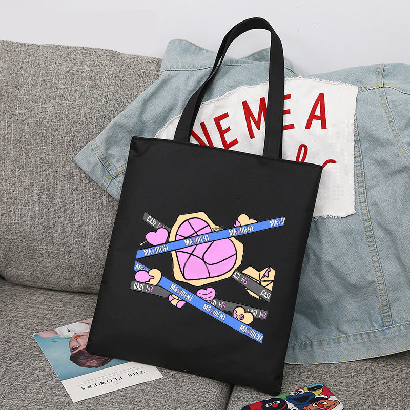 Niños calmados maxident periférico impreso lienzo bolso de hombro estudiante bolsa de compras portátil comercio exterior global