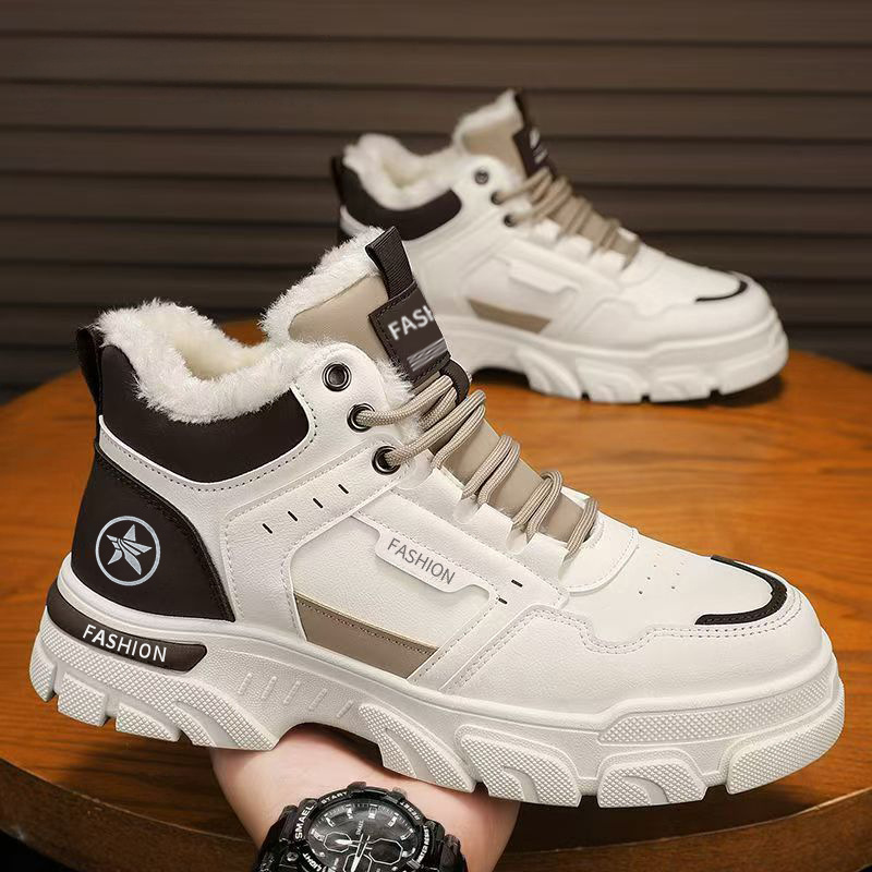 Botas Martin para hombre 2026 nuevos zapatos de invierno zapatos de trabajo para hombre botas de nieve de algodón gruesas botas de algodón para hombre