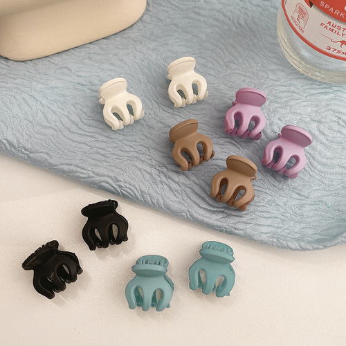 A Must-Have High Ponytail Clamping Tool in the Style of Zhou Yangqing - Simple Black Mini Side Hair Clip with Japanese-Skinned Hair Accessory
