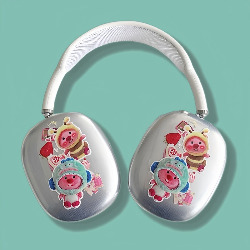 アニメ透明適用アップルAirPods Maxヘッドセットbluetoothヘッドセット保護カバーソフトケースかわいいシンプル|undefined