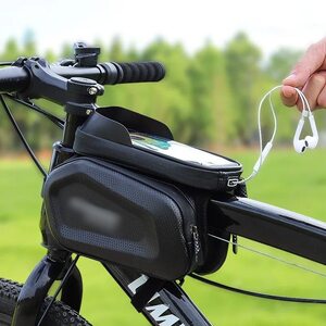自転車 トップチューブバッグ 防水 ハードシェル 2L スマホ収納 サイクリング