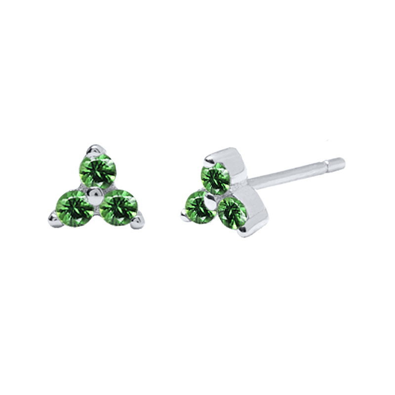 925 Sterling Silver Ear Needle Material 18K Real Gold Plated Plating Material Zircon Inlay Material 1 Pair Simple Style Leaf Flower Butterfly Inlay 925 Sterling Silver Copper Zircon Drop Earrings