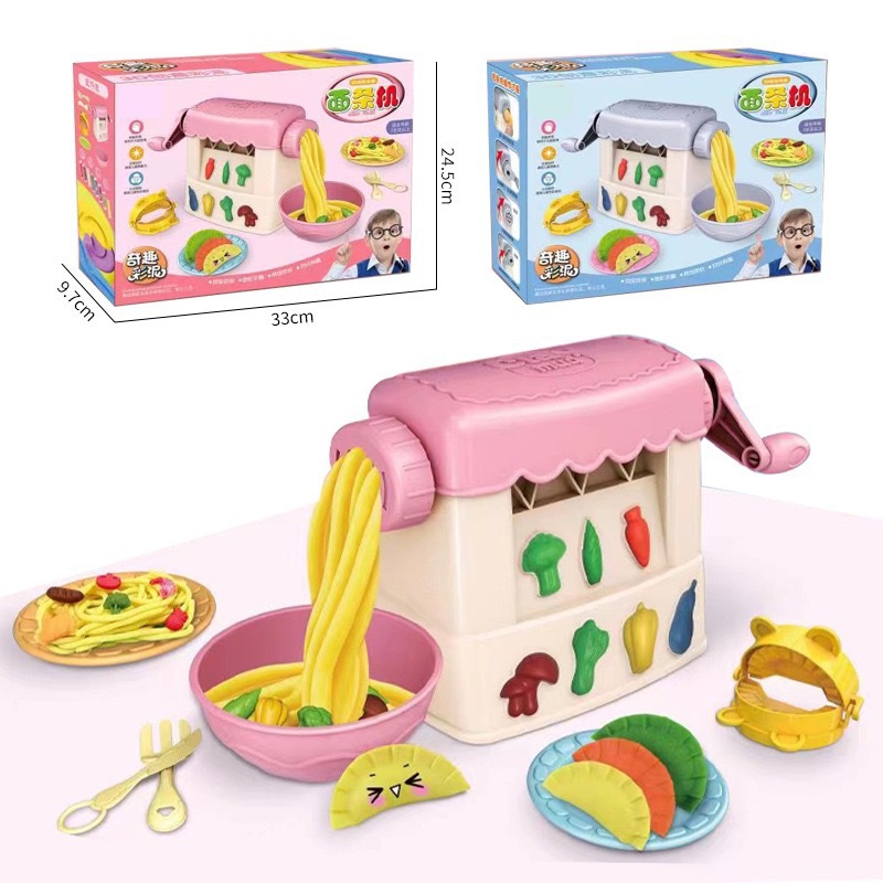 Juguetes para niños pequeños Mafili para el hogar DIY máquina de fideos de goma de plástico juego de juguetes regalos de renovación