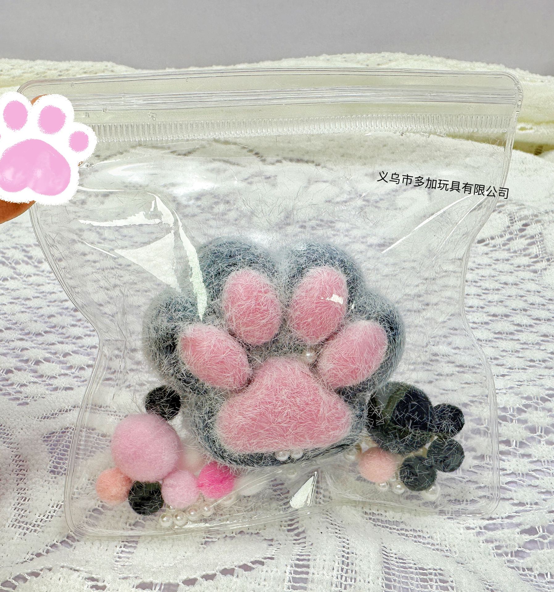 B diseño de la cornete de la garra de gato pellizco le jalea cera pellizco jalea pegamento pellizco le Pequeño Libro Rojo TikTok ciego bolsa pellizco