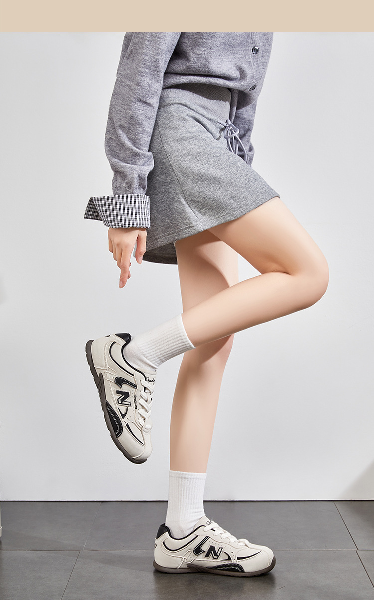 Giày sneaker unisex chunky đế dày phong cách Balance cổ điển — 232 Đen Hắc Diệu chi tiết 8