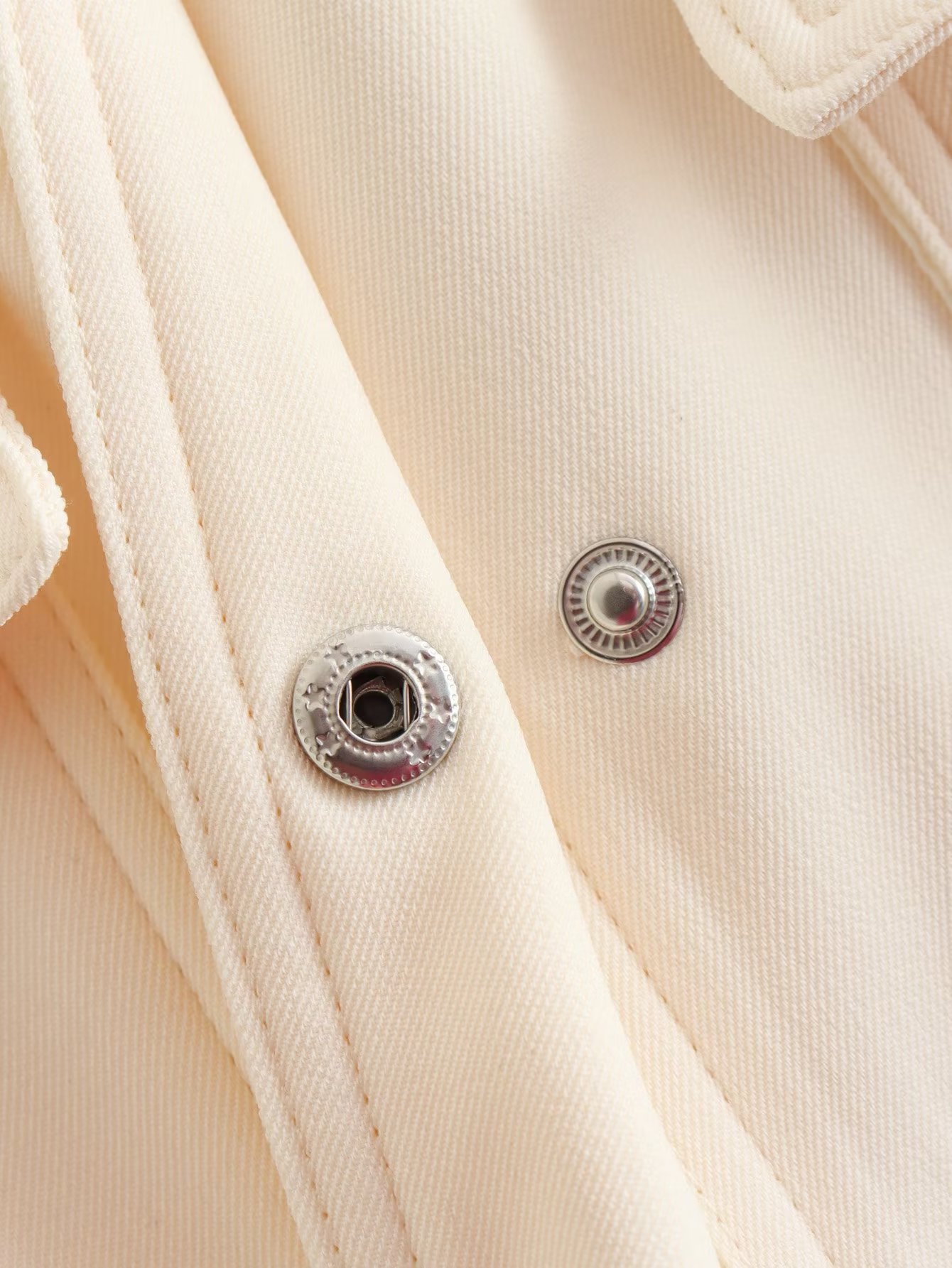 525g Weight Casual Jacket Outerwear Type Long Sleeve Sleeve Length Single Breasted Placket Type Polyester Fabric Type Short Top Length Coat Tops Type Holiday, Daily Occasion Standing Collar Neckline Loose Fit Type Solid Color Pattern Spring, Autumn Season Women's Gender Button Design Streetwear Style Women's Streetwear Solid Color Button Single Breasted Coat Casual Jacket 27