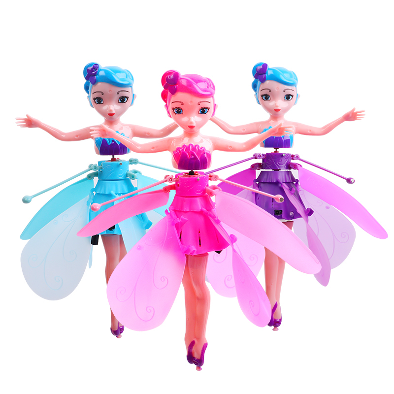 Flying Fairy Kidsren's Sensor Aircraft Suspended Flying Doll Remote Control Aircraft Girl Outdoor Toy