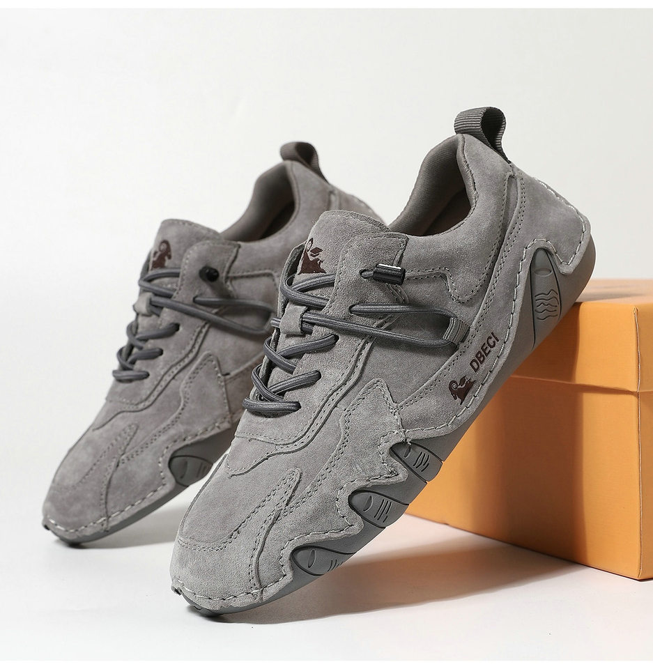 Giày thể thao da thật unisex cổ thấp mũi tròn, đế cao su, phong cách năng động — 662-3 mặt Da Màu Hồng, 662-3 mặt da màu cát, 662-3 mặt da màu nâu, 662-3 mặt da màu xám chi tiết 38
