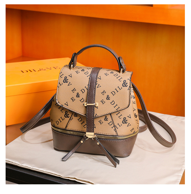 Yeni Omuz Çantası Kadın Moda Baskı Desenli Çok Yönlü Kız Öğrenci Japon Kore Okul Çantası Büyük Kapasiteli Küçük Sırt Çantası_voghion.com