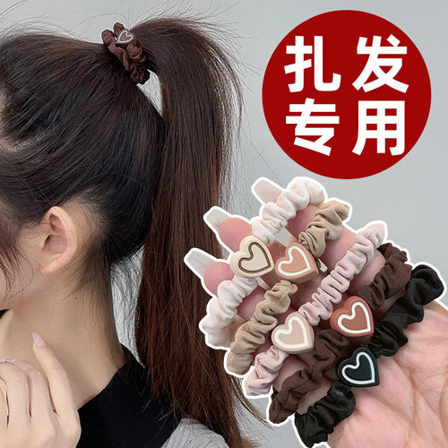  New Headband Women's High Elasticity Rubber Band Hair Tie Hairband Hairband Leather Case Simple Temperament Ponytail Headwear