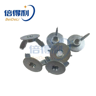 带介锌合金蝶形螺母蝴蝶型手拧螺丝帽翼型平介螺帽羊角元宝定制M6