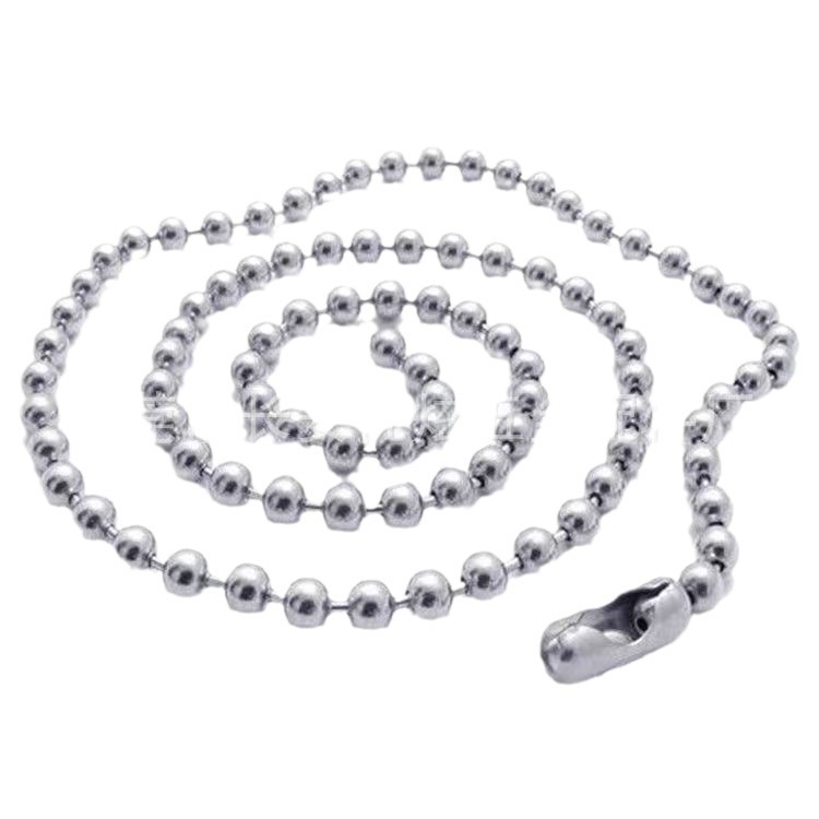 Fábrica directa de aleación de zinc bobina de perro botón de puerta botón de langosta cadenas de perlas campanas 304 llaveros de acero inoxidable