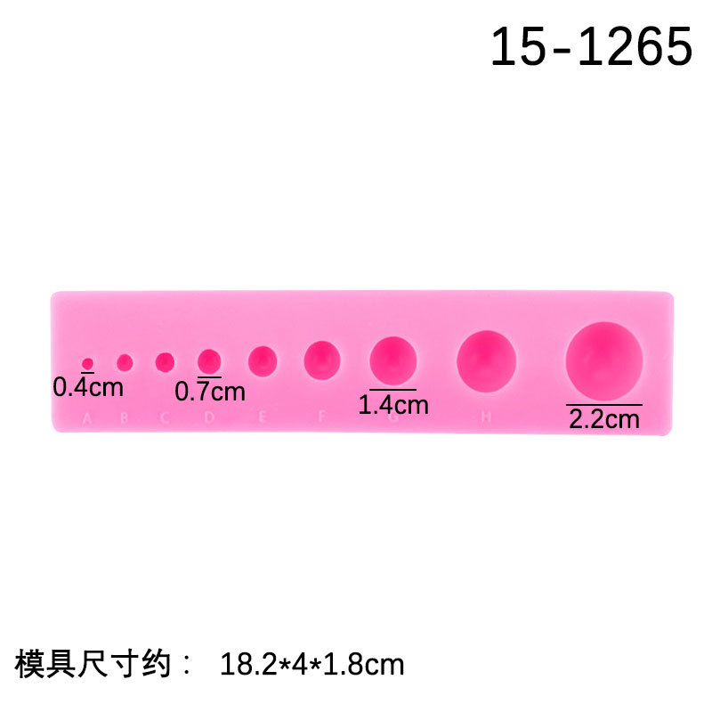 Tridimensional semicírculo molde de silicona Fondant pastel de chocolate accesorios haciendo molde decoración para hornear