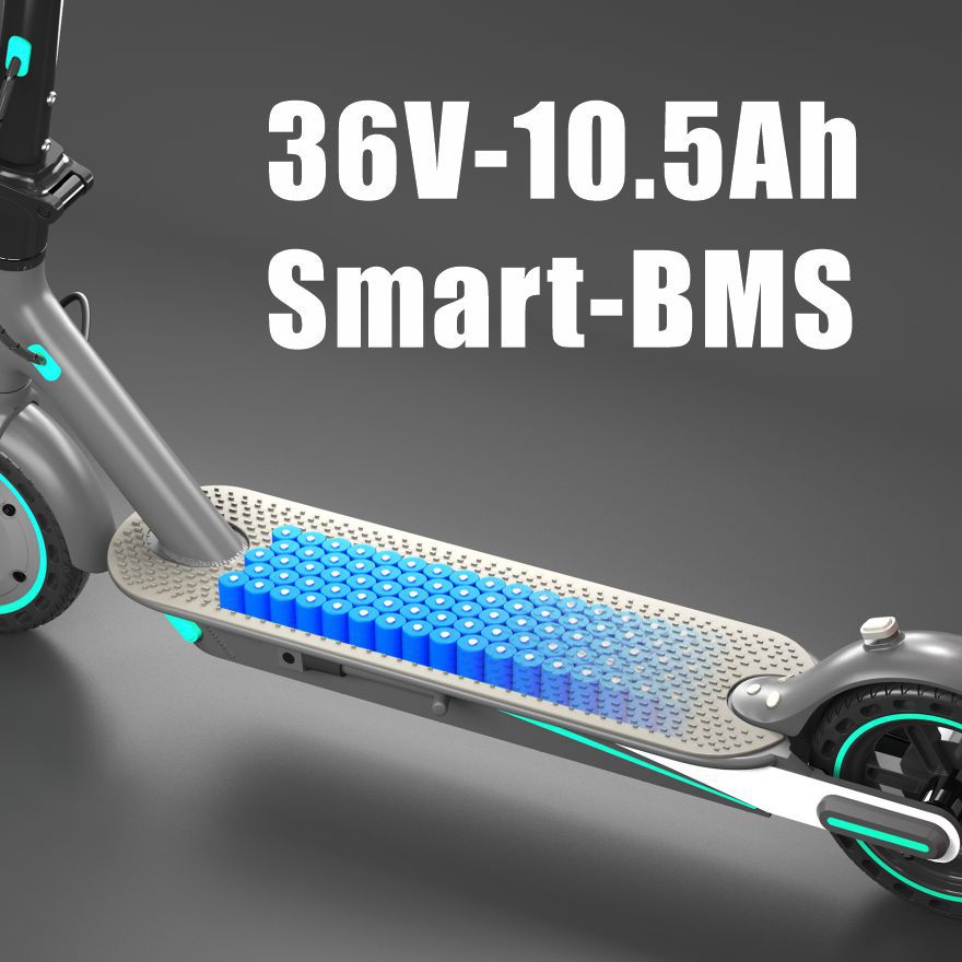Overseas Warehouse Lithium Battery Electric Scooter Foldable Adult Mobility Two-Wheeled Portable Scooter European and American Export Cross-Border