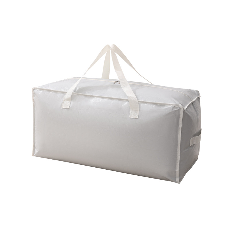 Nueva bolsa de almacenamiento de pe a prueba de humedad, bolsa de almacenamiento a cuadros tejida, bolsa de acabado de ropa de temporada, bolsa de edredón impermeable y a prueba de humedad