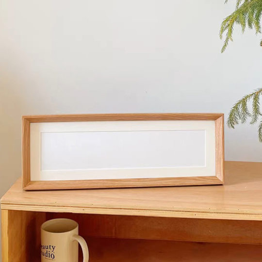 Blank Photo Frame DIY Handwritten Calligraphy Horizontal Photo Frame Calligraphy and Painting Ornaments Creative Chinese Calligraphy Display Stand